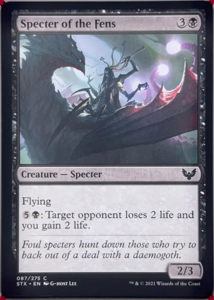 front of card