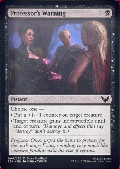 Professor's Warning front