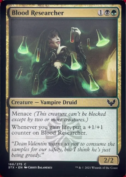 front of card