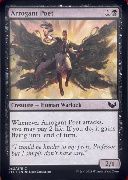 front of card
