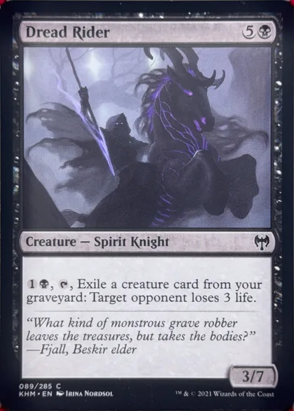 front of card