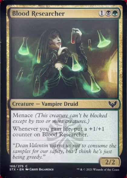 front of card