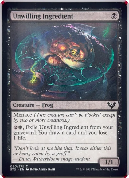 front of card