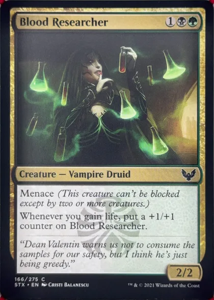 front of card