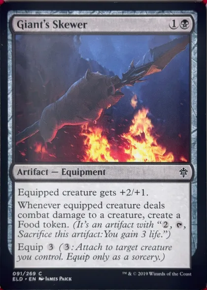front of card