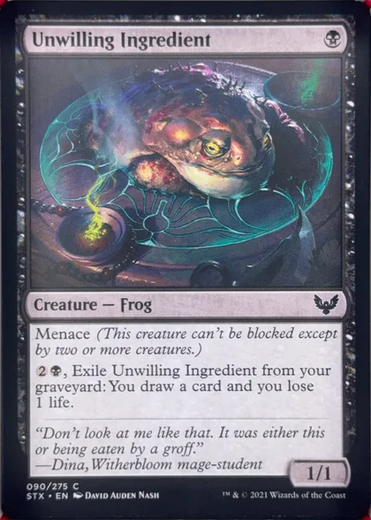 front of card
