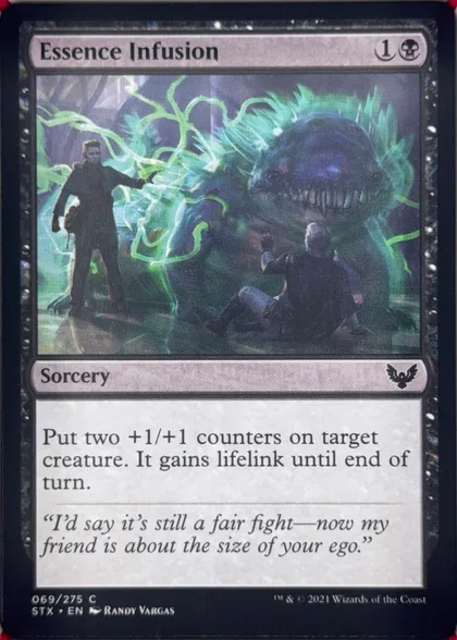 front of card