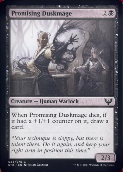 front of card