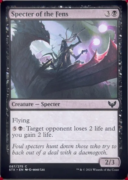 front of card