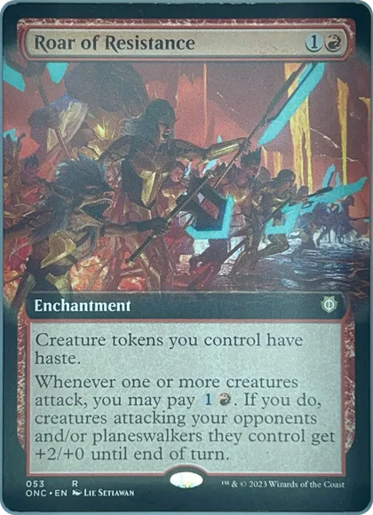 front of card