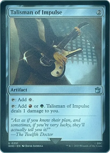 front of card