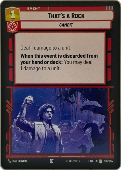 front of card
