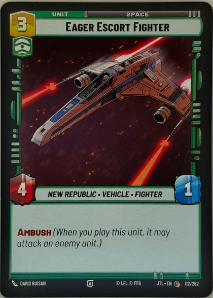 front of card