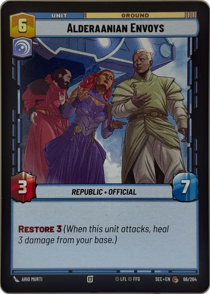 front of card