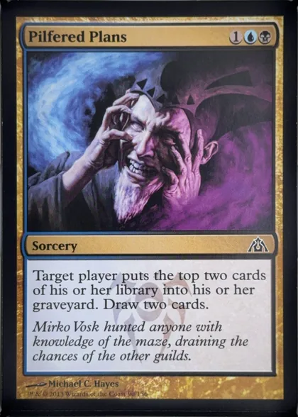 front of card