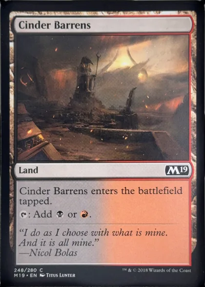 front of card