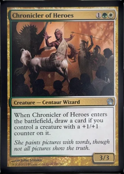 front of card