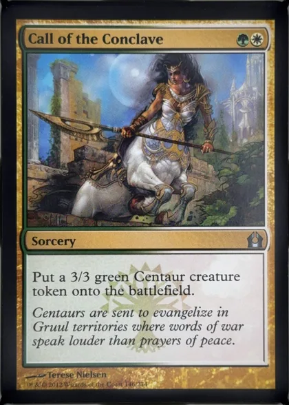 front of card