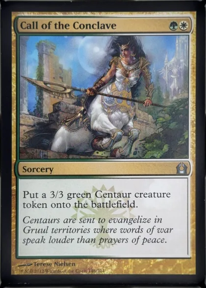 front of card