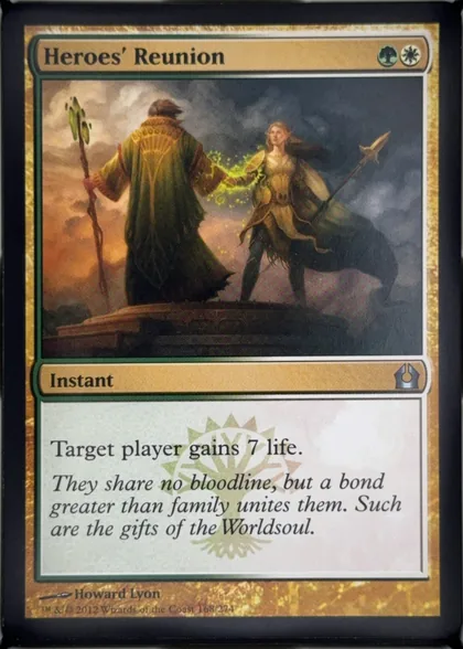 front of card