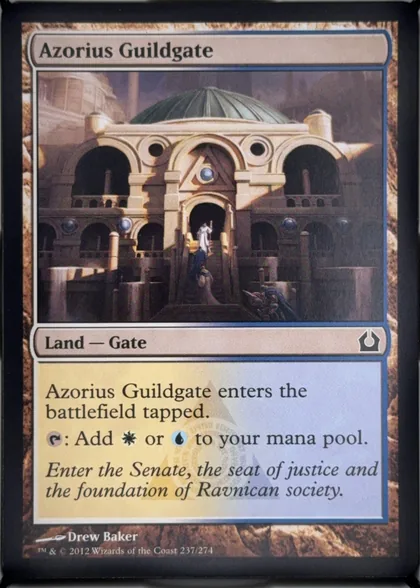 front of card