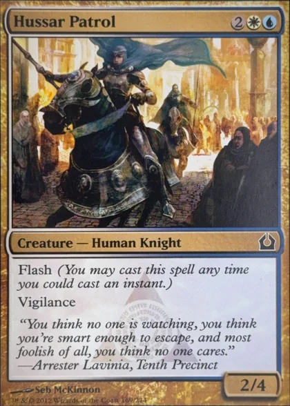 front of card