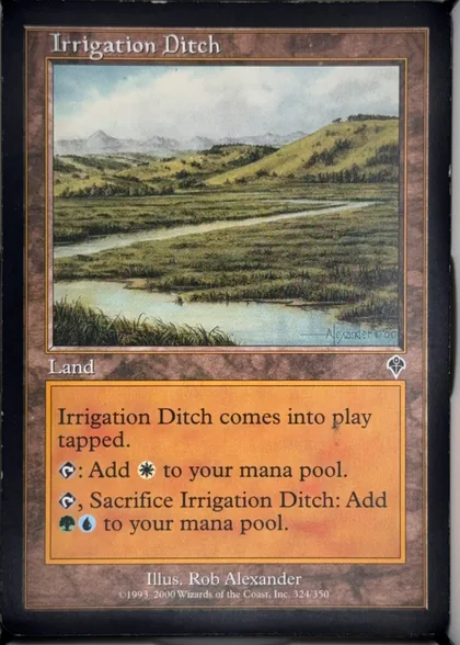 front of card