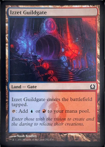 front of card