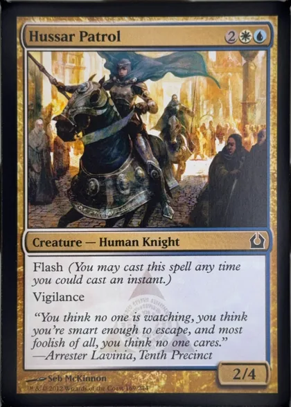 front of card
