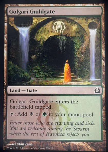 front of card