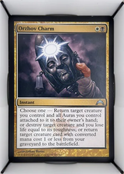 front of card