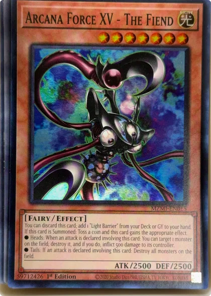 front of card