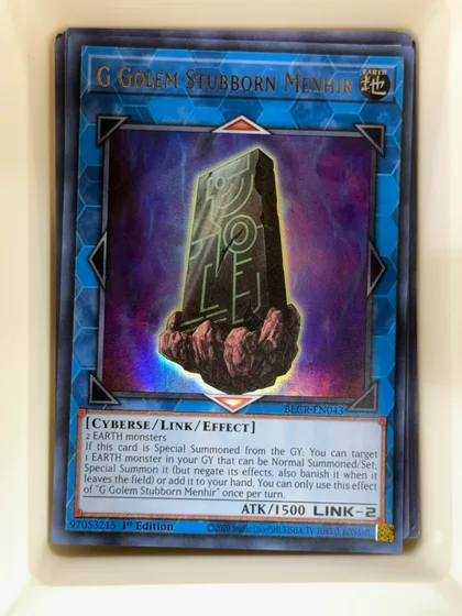 front of card