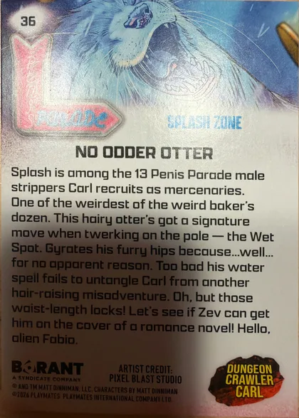 back of card