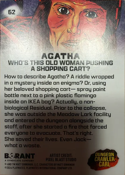 back of card