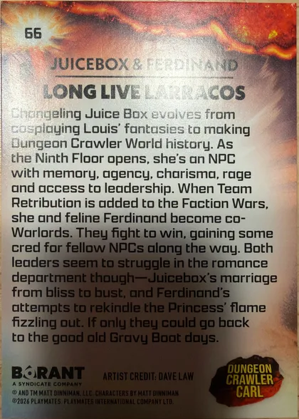 back of card