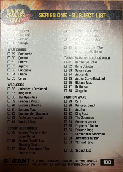 back of card