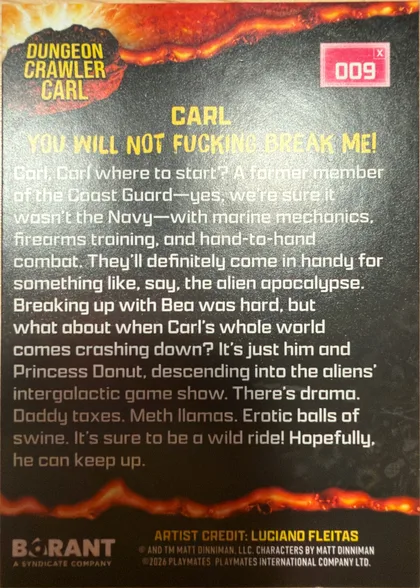 back of card
