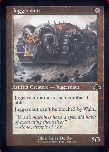 front of card
