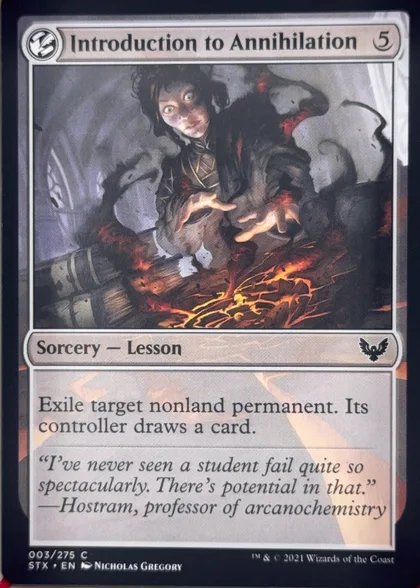 front of card