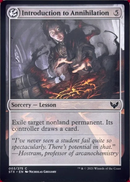 front of card