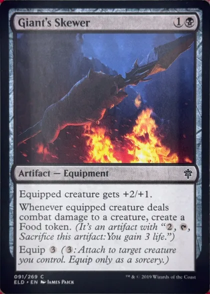 front of card