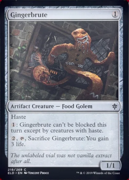 front of card