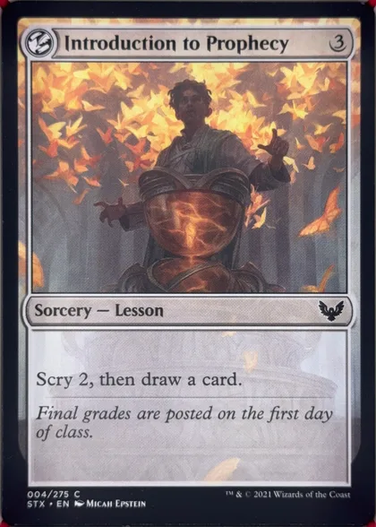 front of card