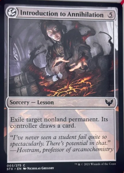 front of card