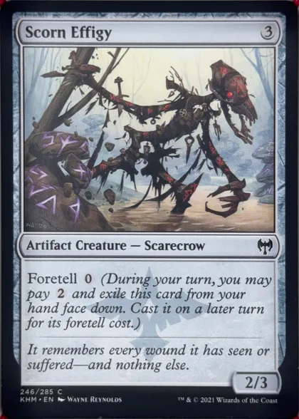 front of card