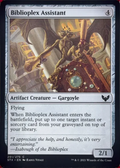 front of card