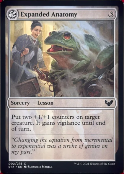 front of card