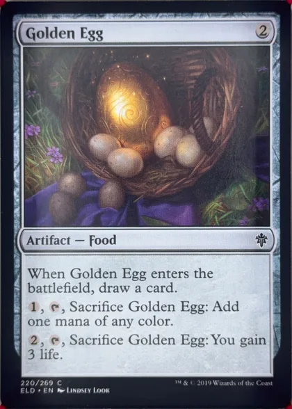 front of card