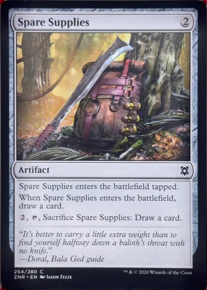 front of card